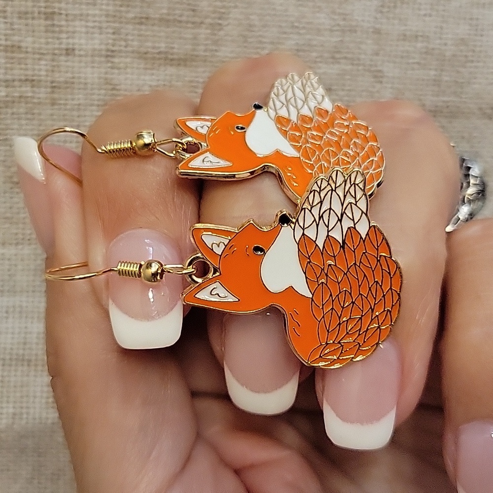 FALL FOX CHARM EARRINGS